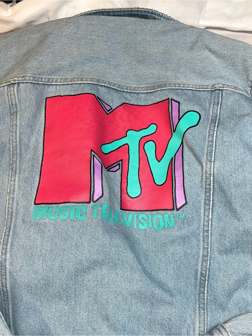 MTV Denim Jacket Back Logo